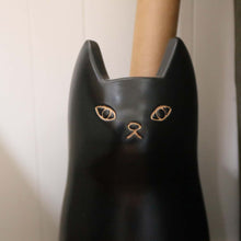 画像をギャラリービューアに読み込む, ちょこんとお座りフォルムがたまらにゃい!猫型傘立て/ブラック