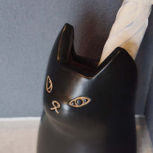 画像をギャラリービューアに読み込む, ちょこんとお座りフォルムがたまらにゃい!猫型傘立て/ブラック