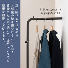 画像をギャラリービューアに読み込む, 家中どこにでも置ける立て掛け式収納ハンガーラック/DGY