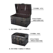 画像をギャラリービューアに読み込む, センチメンタルジャーニー♪旅の思い出トランク収納BOX/BK