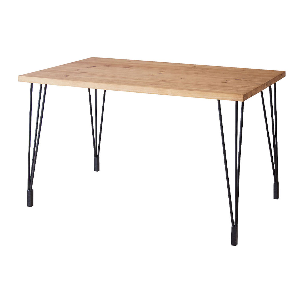 天然木×アイアンのデザイン性高いダイニングテーブル(幅150)/MBR