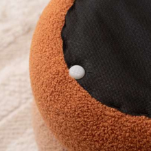 画像をギャラリービューアに読み込む, ブークレ生地がやさしい印象でお部屋のアクセントになるツートーンスツール 脚部
