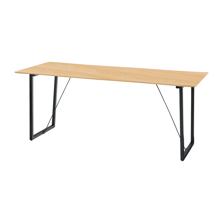 使い方自由のブラックスチール脚ダイニングテーブル（幅180）/OAK