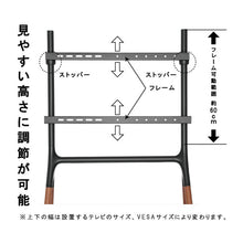 画像をギャラリービューアに読み込む, テレビの置き方革命。アートなテレビスタンド/BK
