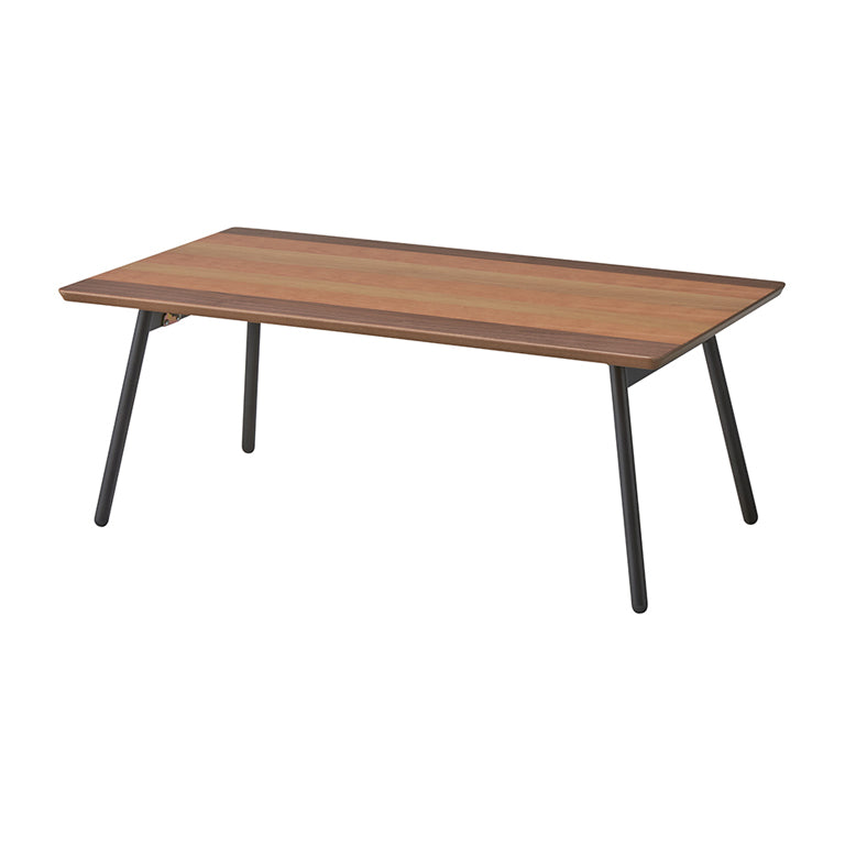 3種の木材がつくる天板のコントラストが美しいフォールディングテーブル/BR