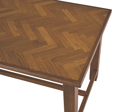 天板のヘリンボーン柄が個性的なダイニングテーブル(幅150) Crepa《クレパ》/BR